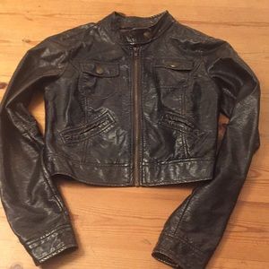 Leather brown jacket
